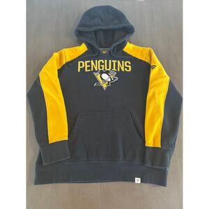 Fanatics Pittsburgh Penguins Hoodie Men’s M NHL Yellow Black Pullover Sweatshirt